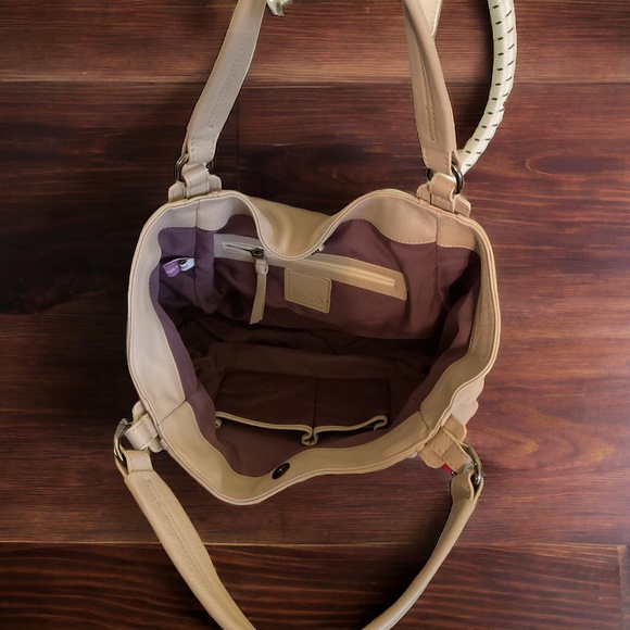 KOOBA JONNIE LEATHER SHOPPER in GARDENIA -TAN - Picture 3 of 7